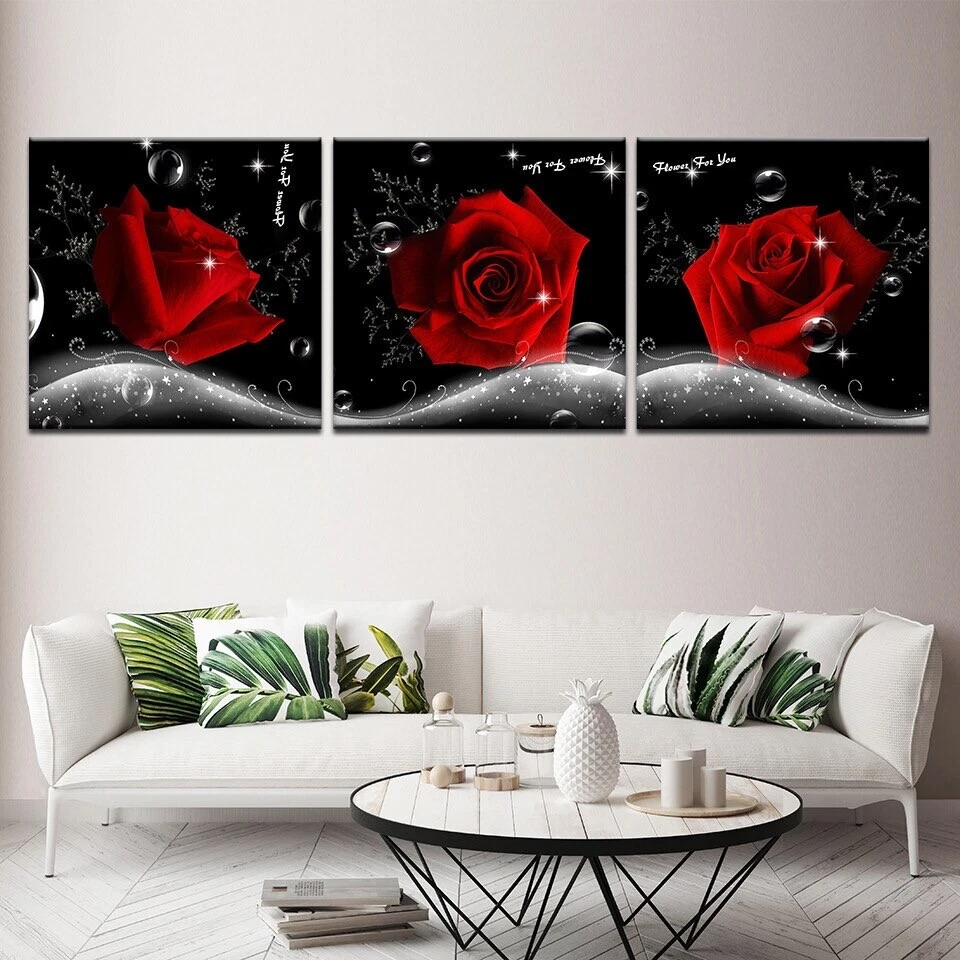 Red Rose On Canvas Us