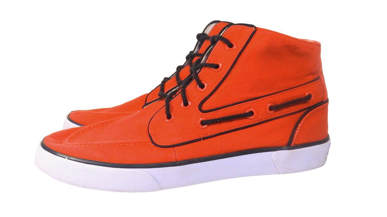 PONY Sneaker Ralph Lauren Lander scarpe da uomo rosse nere Chukka stivali stringati taglia 10D