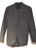 T.M.LEWIN SMART SKINNY FIT GREY CHECK BUSINESS/WORK SUIT UK/US 36R EU 46R