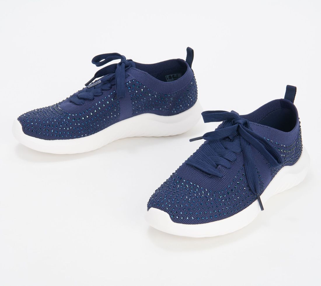 Clarks Cloudsteppers Embellished Knit Sneakers Nova Spark Navy 6.5M NEW  A391071 601950843602 | eBay