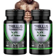 TRIBULUS TERRESTRIS EXTRACT 96% SAPONINS 1000mg WORKOUT SUPPLEMENT 2 BOTTLES