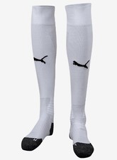 Puma Men Team LIGA 1 Pairs Socks White Black Knee Soccer Stocking Sock 70343804
