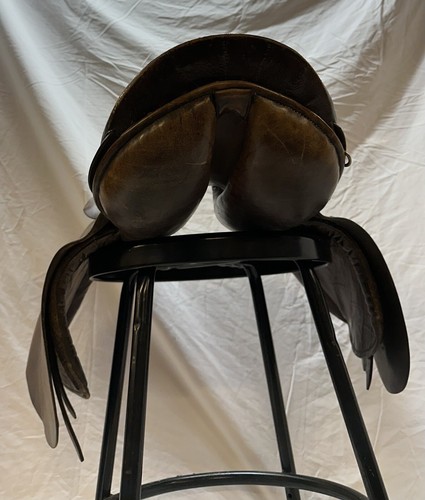 Vintage Antique Leather Horse Riding Saddle From England - Picture 9 of 13