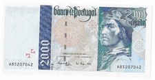 Portugal 2000 ESCUDOS P-189 1997 Coin of Dom Joao II UNC Portuguese Ship NOTE