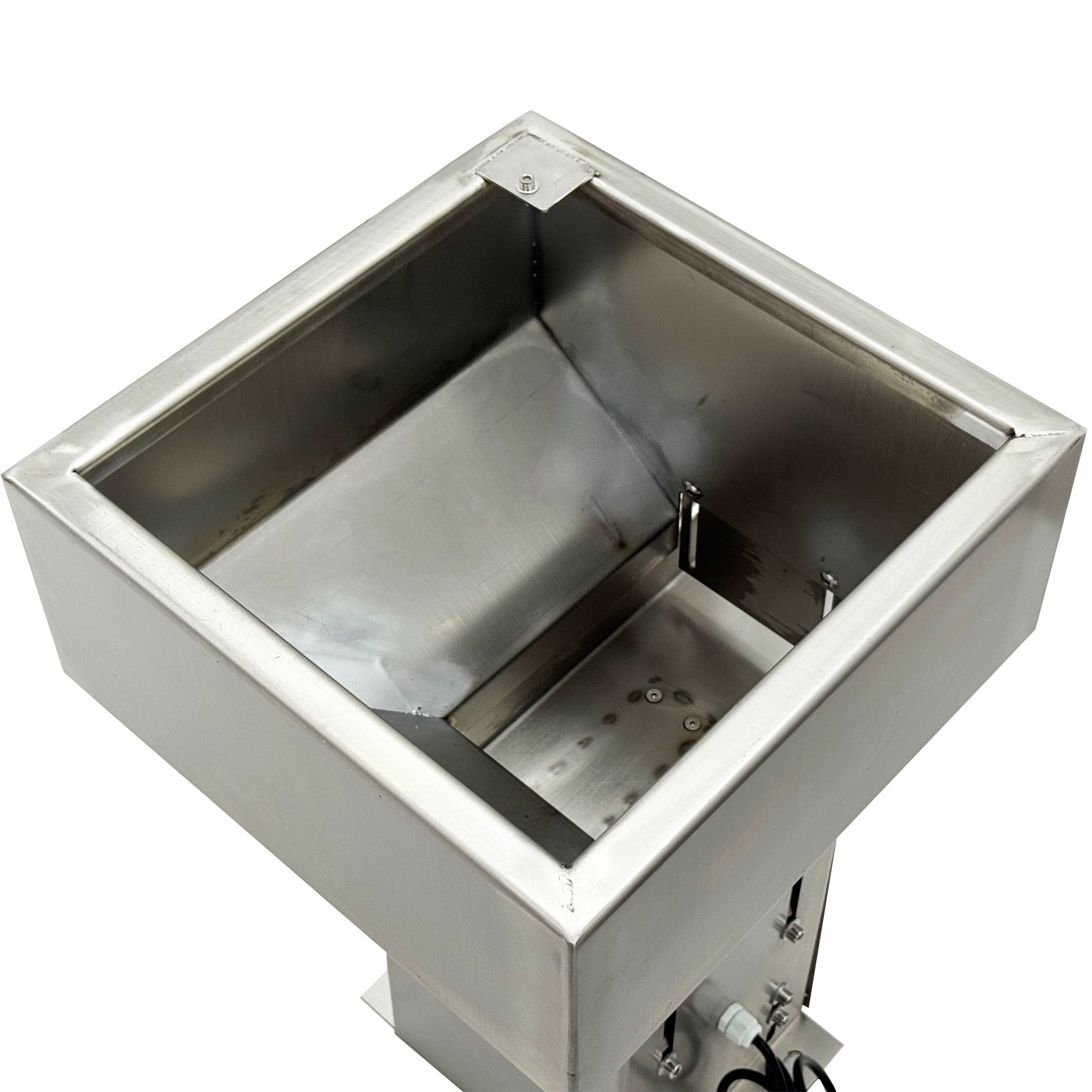 110V Auto Vibrating Feeder w/Square Silo Stainless Steel Vibratory Bowl Feeder