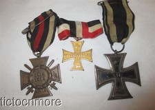 WWI IMPERIAL GERMAN 1914 IRON CROSS MEDAL & KREISVERBAND BONN CROSS NAMED