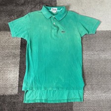 Vintage Izod Lacoste Patron Men Green Short Sleeve Polo Shirt Crocodile Size S