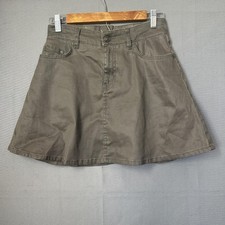 Zara Woman Skirt Women XS Olive Green Skater ...