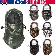 Tactical Military Winter Balaclava Face Cover Ski Mask Windproof Fleece Camo Hat