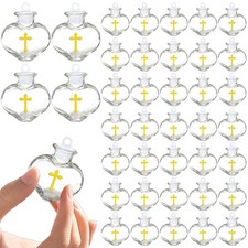 10ml Small Holy Water Bottle Plastic Reusable Empty Container Church 40 PCS