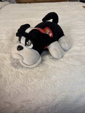 Vintage Pound Puppy 2000 Black White BULLDOG 11" Red Collar rare