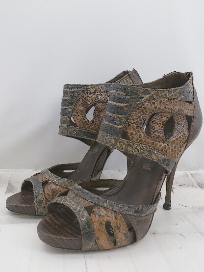 Steven By Steve Madden Python Pattern Open Toe He… - image 1
