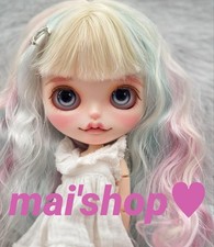 Custom Icy Doll Cotton Candy Rainbow Hair Art Doll OOAK Nude