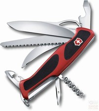 0.9583.MC VICTORINOX WENGER RANGERGRIP 57 HUNTER GUANCIALI ROSSE NERE MM. 130 0.