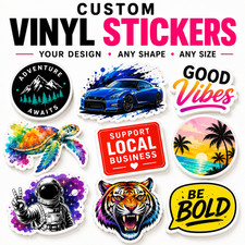 Personalized Vinyl Stickers Custom Logo Waterproof Die Cut Stickers 2" 22"