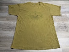 Vintage Boeing AH-64D Apache Longbow T-Shirt Military Helicopter Olive Green XL