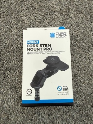Quad Lock Motorcycle Fork Stem Mount PRO Phone Mount Quadlock NEW