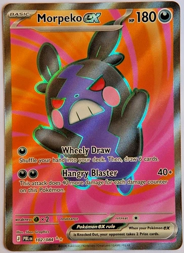 Morpeko ex 102/084 Pokemon Card Pitch Black Holo Full Art NM