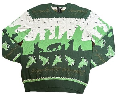 Lord Of The Rings Fellowship Silhouettes Holiday Sweater ABox Lunch Exclusive-2X