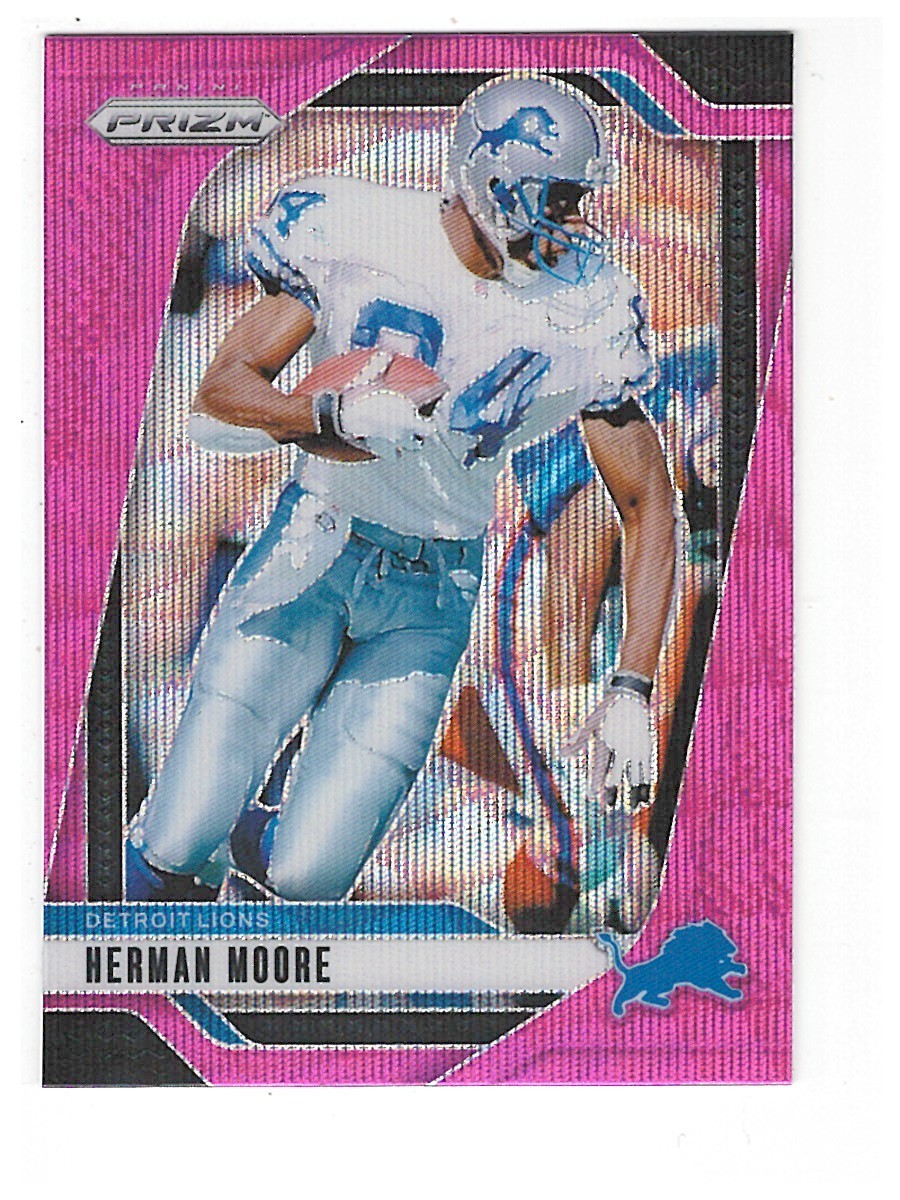 Herman Moore 2024 Panini Prizm #100 Detroit Lions Pink Wave