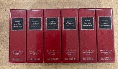 OT OF 12 Pasha de Cartier Edition Noire 2ml Spray Samples   24ml Total NIB