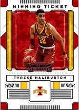 Tyrese Haliburton 2020 Panini Draft Picks #34 Winning Tickets Red Iowa