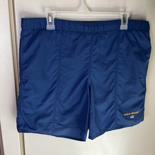 Vintage Polo Sport Ralph Lauren Mens Swim Trunks Size Small Blue Spellou...