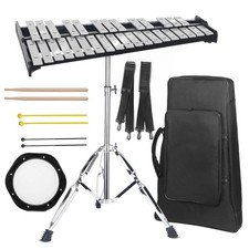 Professional 32 Note Glockenspiel Xylophone Bell Kit for beginner :Muted Prac...