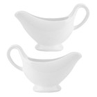 2 Pcs Serviergeschirr Saucier-boote Mit Griff Soßenboot Saucenboot