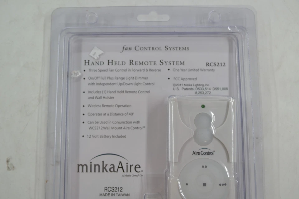 Minka-Aire RCS212 Hand Held Ceiling Fan Remote Control System White New SEALED - Image 4 of 4