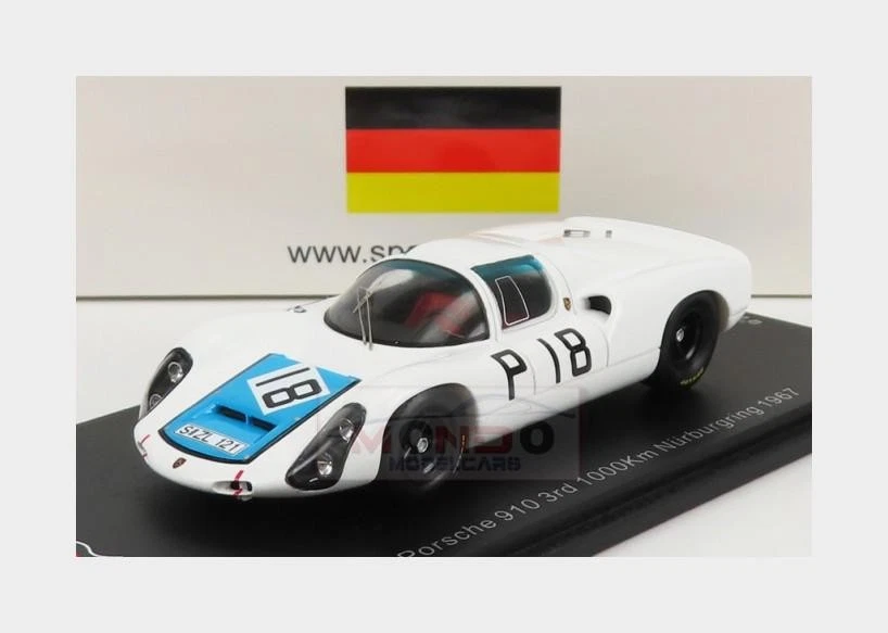 Modèle Réduit 1:43 Porsche 911S 2.0L Coupe #219 - Rallye Monte-Carlo 1967 - Spark S6607 - Neuf