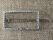 Vintage Art Deco Hollywood Rhinestone Hair Clip Barrette 1.75  