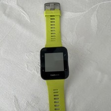 Garmin GPS Running Watch Yellow Heart Rate Sensor Clock. Untested
