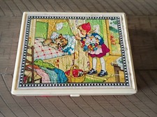 Hermann Eichhorn Wooden Fairy Tales Puzzle Blocks In Case Made in Germany VTG