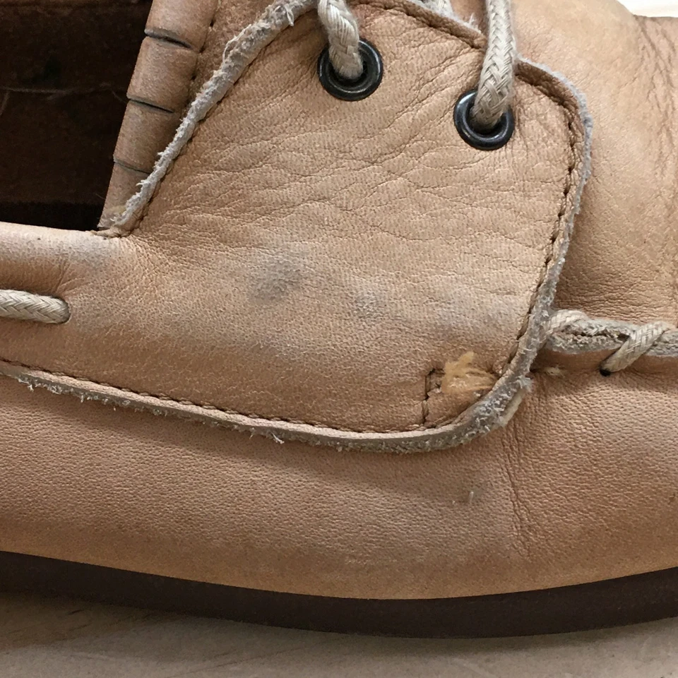 Florsheim 鞋 男式 10D 船棕色皮革一脚蹬 休闲 低帮 舒适 75289 — 第 3/4 张图片