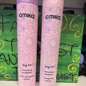 amika: Big Hit Volumizing Shampoo + Conditioner 9.2 fl oz Fine Hair Biotin