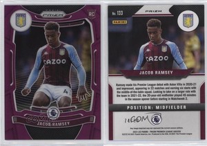 2021-22 Panini Prizm Premier League Purple /99 Jacob Ramsey #133 Rookie RC