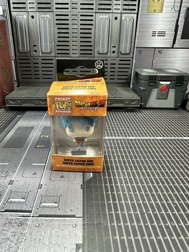 Funko Dragon Ball Z Super Saiyan God Goku Blue Pocket Pop Keychain -Box Damage-