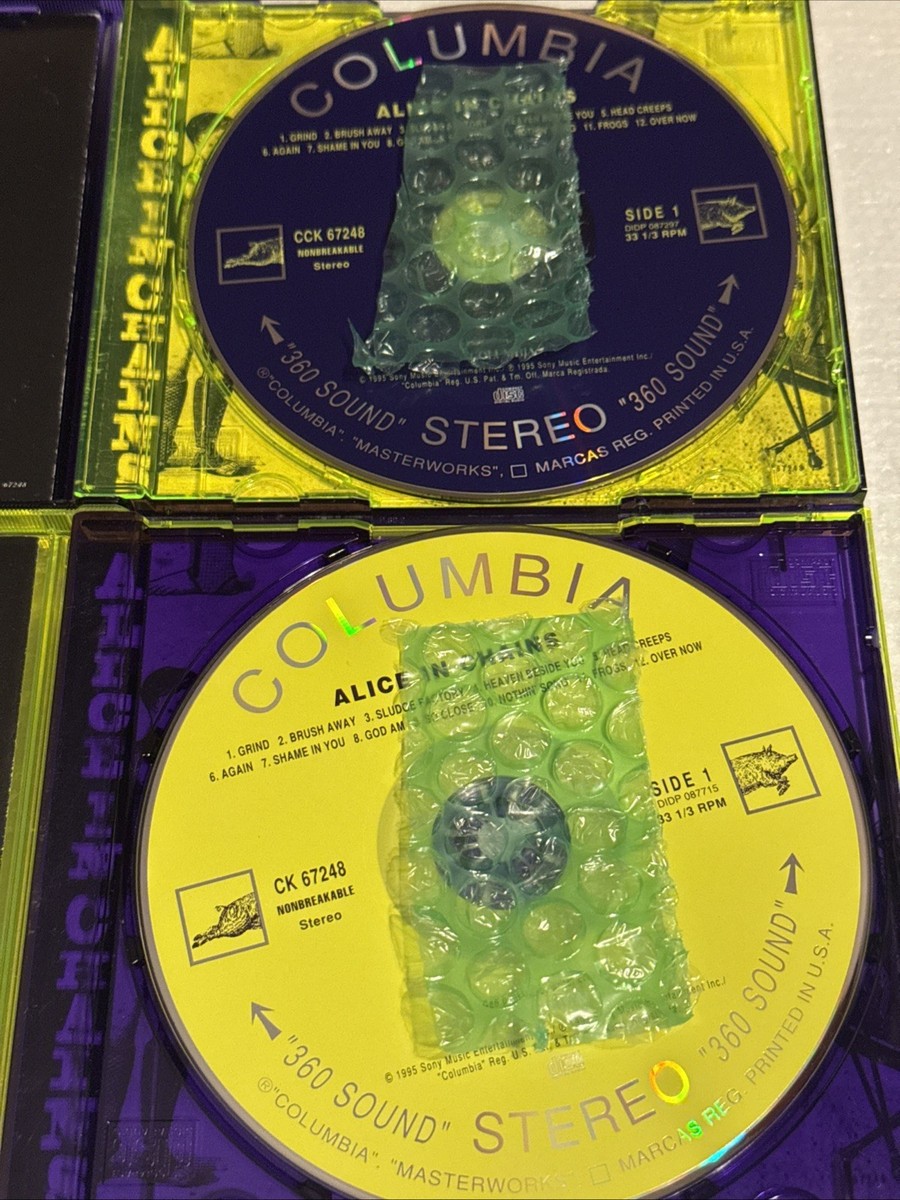 Alice In Chains Self Titled Tripod CD PAIR 1995 Uranium Green