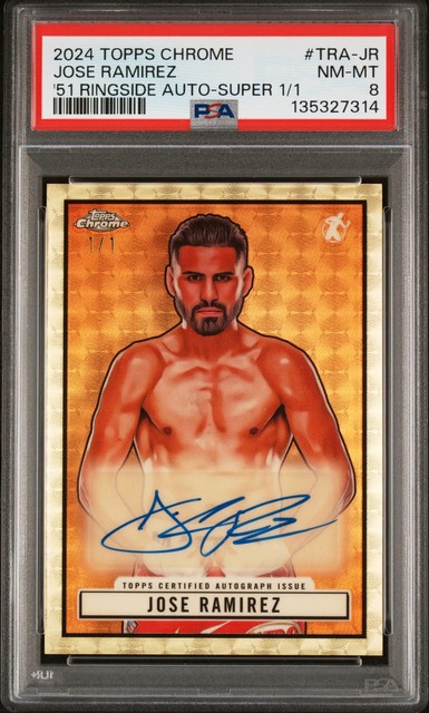 2024 Topps Chrome Boxing 1951 Auto Jose Ramirez #TRA-JR '51 Super 1/1 PSA 8