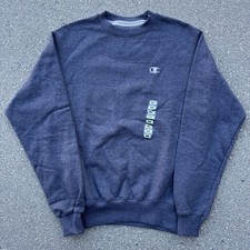NEW Champion Eco Fleece Crewneck Sweatshirt Pullover Dark Grey Embroidered Small