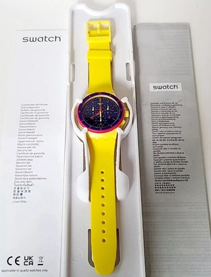 Limited Edition SWATCH Watch Glow Loom Chrono SUSJ400 NEW Old Stock $130