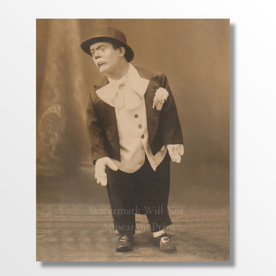 Vintage Early 1900s Dwarf Clown Entertainer Sideshow Act Giclee Fine Art Print
