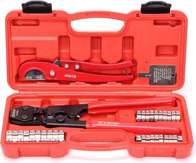 iCrimp PEX Pipe Clamp Crimping Tool Kit Cinch Crimper Tool for Stainless Steel C