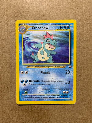 SPANISH Croconaw 32/111 Neo Genesis - Uncommon Pokemon Card - HP
