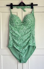Joules Women’s Jasmine Swimsuit ~Green Floral Pattern Size 16 Brand New With Tag