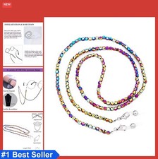 Eyeglass Chain 27.6 Inch Glass Bead Mask Lanyard for Women Men Reading