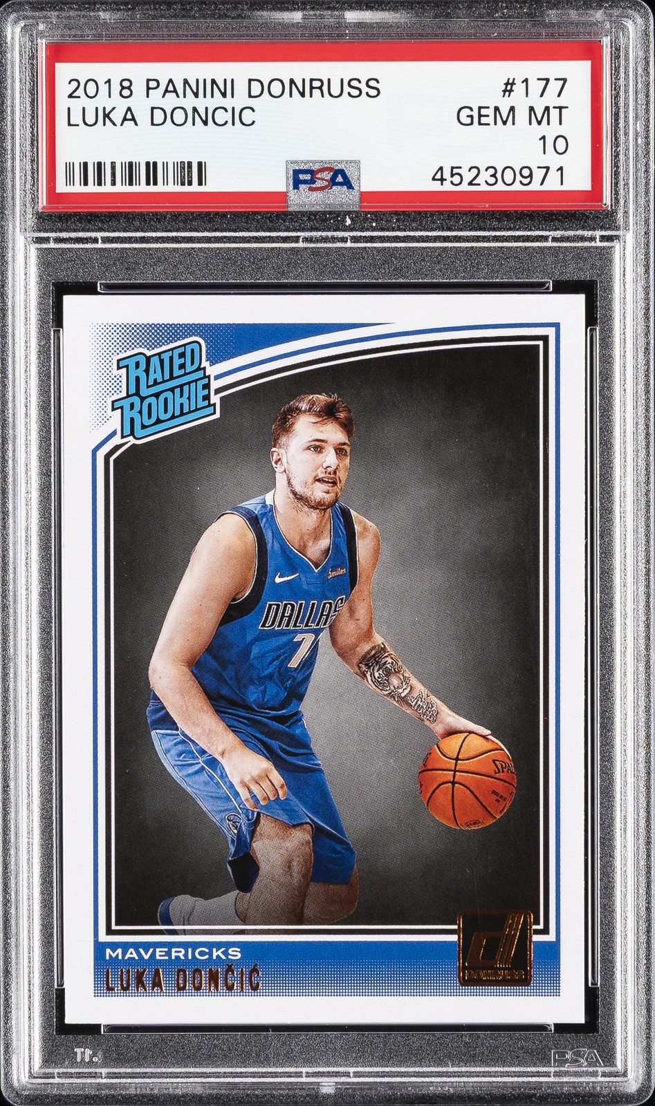 2018 PANINI DONRUSS #177 LUKA DONCIC ROOKIE RC PSA 10