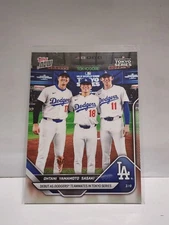 2025 Topps Now Tokyo Series #7 Ohtani / Yamamoto / Roki Sasaki - LA Dodgers