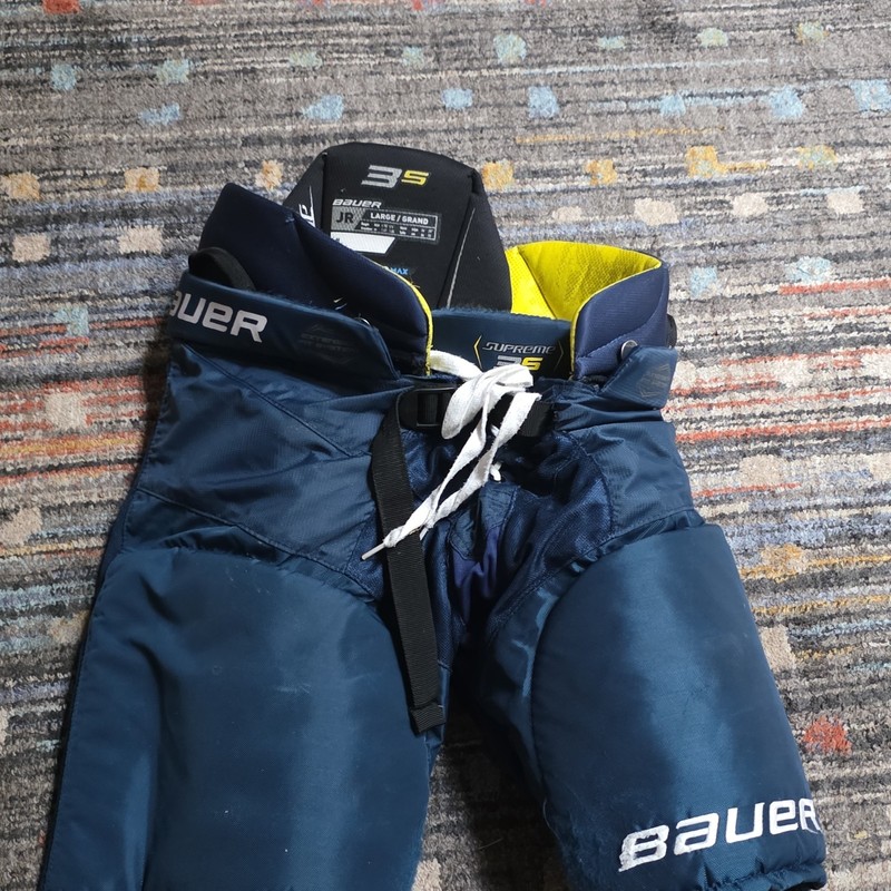 Bauer Supreme 3S JR Ice Hockey Hip Girdle Pad Large Padded Blue Black Foam